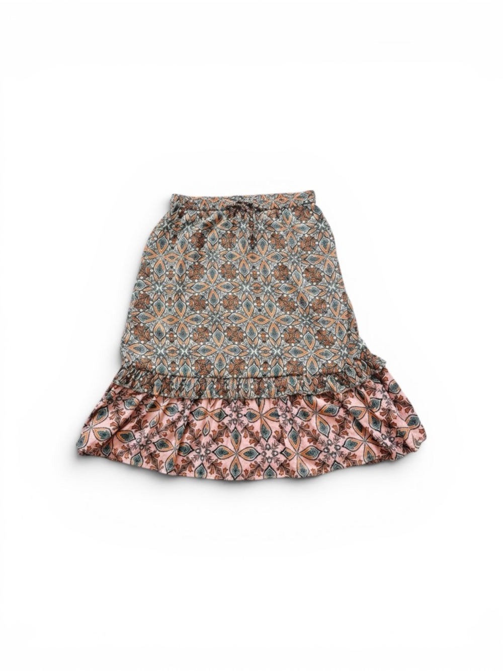 Boho Print Ruffle Hem Skirt | Size Medium | Flowy & Feminine - Picture 7 of 8